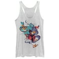 thumbnail image 1 of Women's Aladdin Cartoon Poster  Racerback Tank Top White Heather Medium, 1 of 3