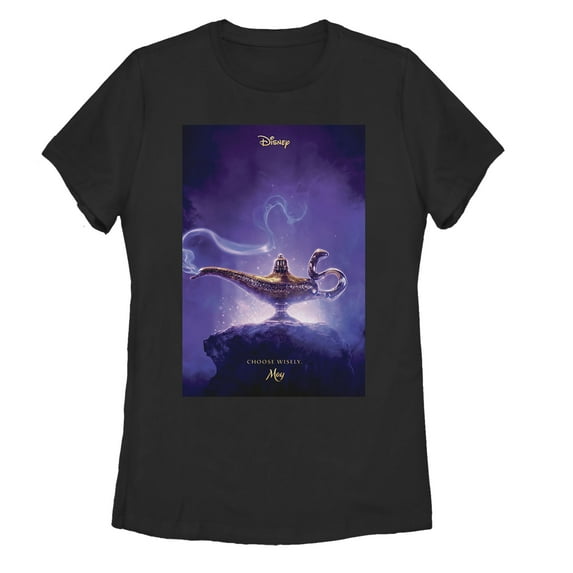 Women's Aladdin Choose Wisely Movie Poster Graphic Tee Black X Large