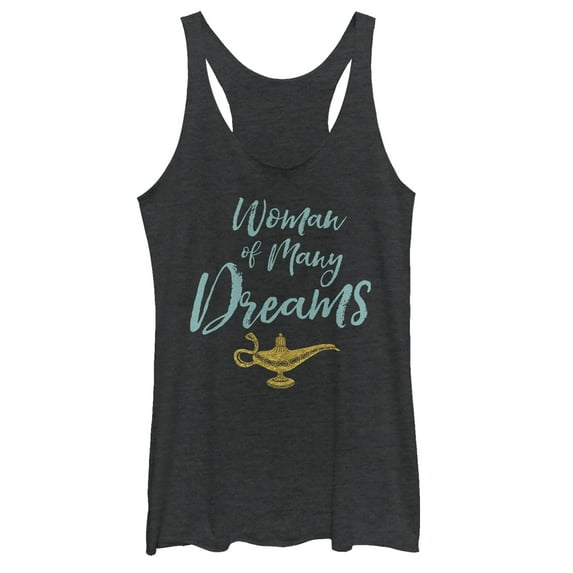 Women's Aladdin Dream Woman Racerback Tank Top Black Heather Small