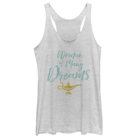 Women's Aladdin Dream Woman  Racerback Tank Top White Heather Medium