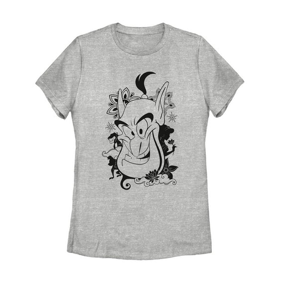Women's Aladdin Genie Grin  Graphic Tee Athletic Heather X Large