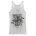 thumbnail image 1 of Women's Aladdin Jafar Cobra Scrawl  Racerback Tank Top White Heather X Large, 1 of 3