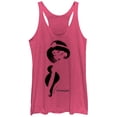 thumbnail image 1 of Women's Aladdin Jasmine Graffiti Print Racerback Tank Top Pink Heather Large, 1 of 3