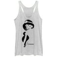 thumbnail image 1 of Women's Aladdin Jasmine Graffiti Print  Racerback Tank Top White Heather X Large, 1 of 3