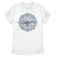 thumbnail image 1 of Women's Aladdin Magical Lamp Mandala Symbol  Graphic Tee White Large, 1 of 4