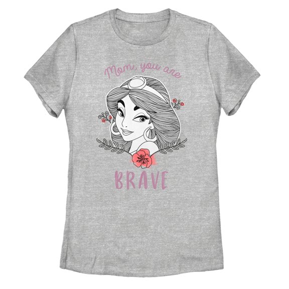 Women's Aladdin Mom Graphic Tee Athletic Heather 2X Large