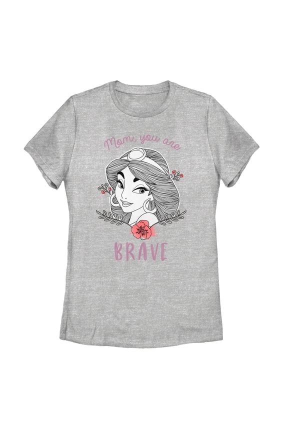 Women's Aladdin Mom Graphic Tee Athletic Heather 2X Large