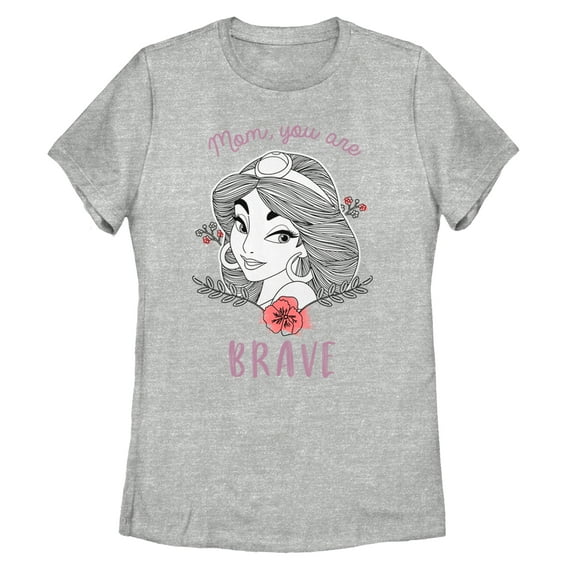 Women's Aladdin Mom  Graphic Tee Athletic Heather Large