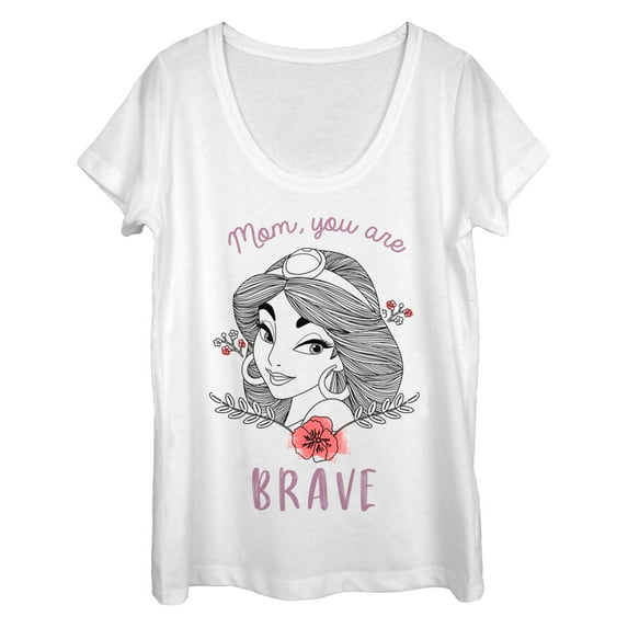 Women's Aladdin Mom Scoop Neck White 2X Large
