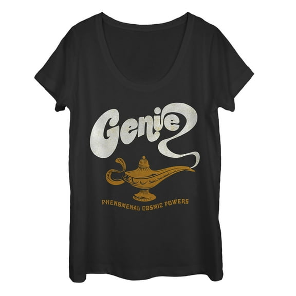 Women's Aladdin Retro Genie Power  Scoop Neck Black Medium