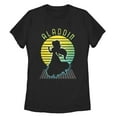thumbnail image 1 of Women's Aladdin Retro Jasmine Grid  Graphic Tee Black X Large, 1 of 3