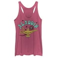 thumbnail image 1 of Women's Aladdin Vintage Lamp Magic  Racerback Tank Top Pink Heather X Small, 1 of 3