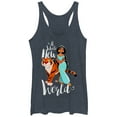 thumbnail image 1 of Women's Aladdin Whole New World  Racerback Tank Top Navy Blue Heather Medium, 1 of 3