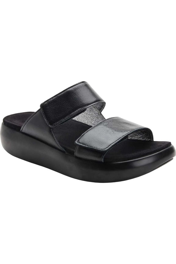 Women's Alegria by PG Lite Bryce Slide Black Leather 36 M