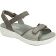 thumbnail image 1 of Women's Alegria by PG Lite TRAQ Qali Adjustable Strap Sandal Grey Stain Resistant Leather 35 M, 1 of 5