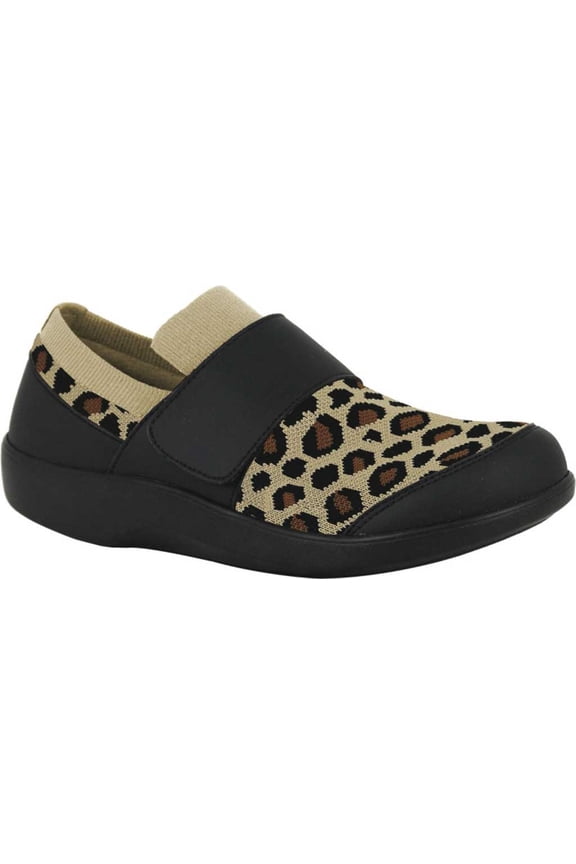 Women's Alegria by PG Lite TRAQ Qwik Slip On Leopard Knit 36 M