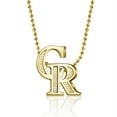thumbnail image 1 of Women's Alex Woo Colorado Rockies 16" Little Logo 14k Yellow Gold Necklace, 1 of 2