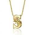 thumbnail image 1 of Women's Alex Woo Seattle Mariners 16" Little Logo 14k Yellow Gold Necklace, 1 of 1