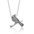 thumbnail image 1 of Women's Alex Woo St. Louis Cardinals Little Bird Logo 14kt White Gold & Diamond Necklace, 1 of 1