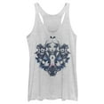 thumbnail image 1 of Women's Alice in Wonderland Distressed Ink Portrait Racerback Tank Top White Heather X Large, 1 of 4