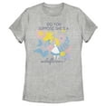 thumbnail image 1 of Women's Alice in Wonderland Do You Suppose She's a Wildflower? Graphic Tee Athletic Heather Medium, 1 of 4