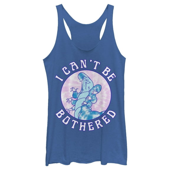Women's Alice in Wonderland I Can't Be Bothered Says Absolem  Racerback Tank Top Royal Blue Heather Small