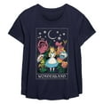 thumbnail image 1 of Women's Alice in Wonderland Trippy Tarot Card Graphic T-Shirt, 1 of 3