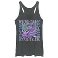 thumbnail image 1 of Women's Alice in Wonderland We're All Mad Here Trippy  Racerback Tank Top Gray Heather X Small, 1 of 4