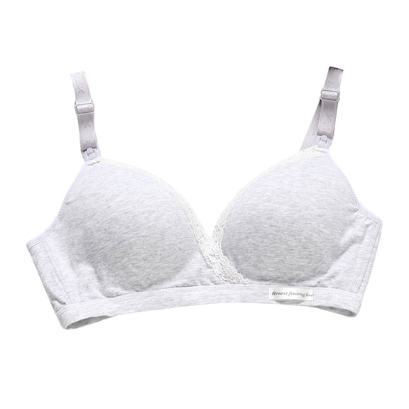 Women's All Cotton Nursing Bra - Steel-Free Comfortable Breastfeeding Underwear - S-XXXL, All Seasons