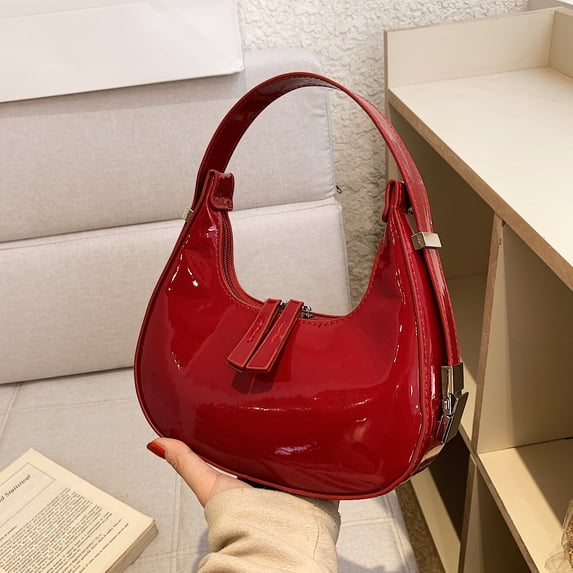 Women's All-Match Minimalist Shoulder Bag - Solid Color Underarm Bag