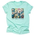 thumbnail image 1 of Women's All Oopsies No Daisies T Shirt Cute Flower Graphic Loose Tees Crew Neck Short Sleeve Casual Tops ( XX-Large, Mint), 1 of 4