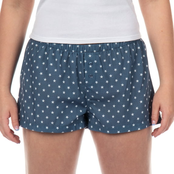 Women's All-Over Print Pajama Boxer Sleep Shorts Boy Shorts Fit Lounge Bottoms