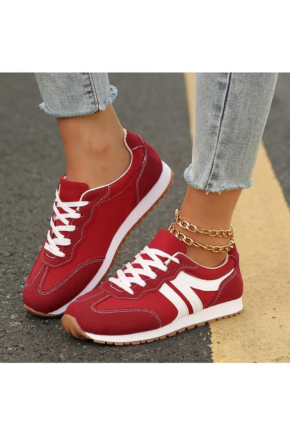 Women's All Season Sneakers Breathable Fabric Lining & Non Slip PVC Sole,