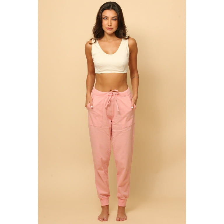 Blush pink joggers best sale