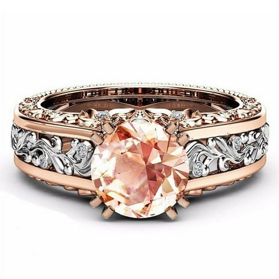 Women's Alloy Plated 14 K Rose Gold Color Separation Ring