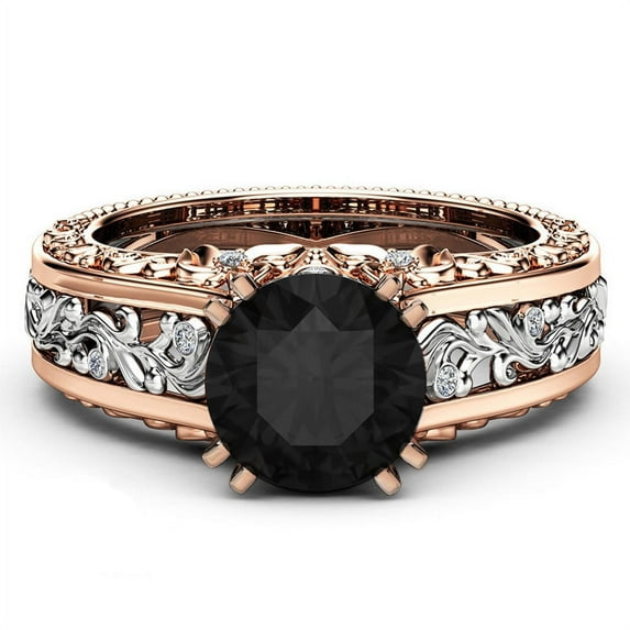 Women's Alloy Plated 14 K Rose Gold Color Separation Ring