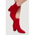 thumbnail image 1 of Women's Almond Toe Mid Block Heel Booties, 1 of 3