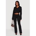 thumbnail image 1 of Women's Almost Famous Brushed Knit Pull On Flare Pants, 1 of 4