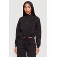 thumbnail image 1 of Women's Almost Famous Drawstring Hem Cropped Raglan Sweatshirt, 1 of 5