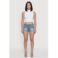 thumbnail image 1 of Women's Almost Famous Faux Zip Pocket Denim Micro Shorts, 1 of 4