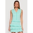 thumbnail image 1 of Women's Almost Famous Heart Textured Knit Button Front Vest, 1 of 4