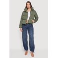 thumbnail image 1 of Women's Almost Famous Mock Neck Zip Front Puffer Jacket, 1 of 5