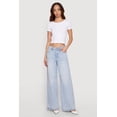 thumbnail image 1 of Women's Almost Famous Rhinestone Wide Leg Jeans, 1 of 4