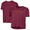 thumbnail image 1 of Women's Alternative Apparel  Crimson Tuskegee Golden Tigers Retro Jersey Headliner Cropped T-Shirt, 1 of 3