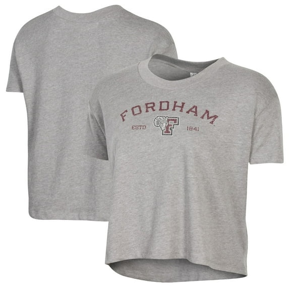 Women's Alternative Apparel Gray Fordham Rams Retro Jersey Headliner Cropped T-Shirt