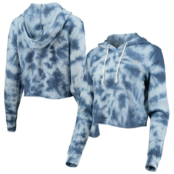 Women's Alternative Apparel Heathered Royal THE PLAYERS Tie-Dye Cropped Pullover Hoodie