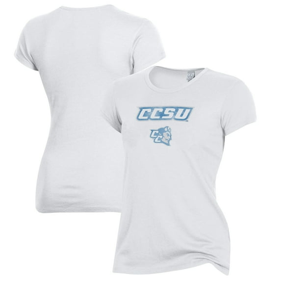 Women's Alternative Apparel White Central Connecticut State Blue Devils Keepsake T-Shirt