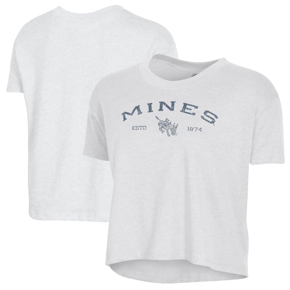 Women's Alternative Apparel White Colorado School of Mines Orediggers Retro Jersey Headliner Cropped T-Shirt