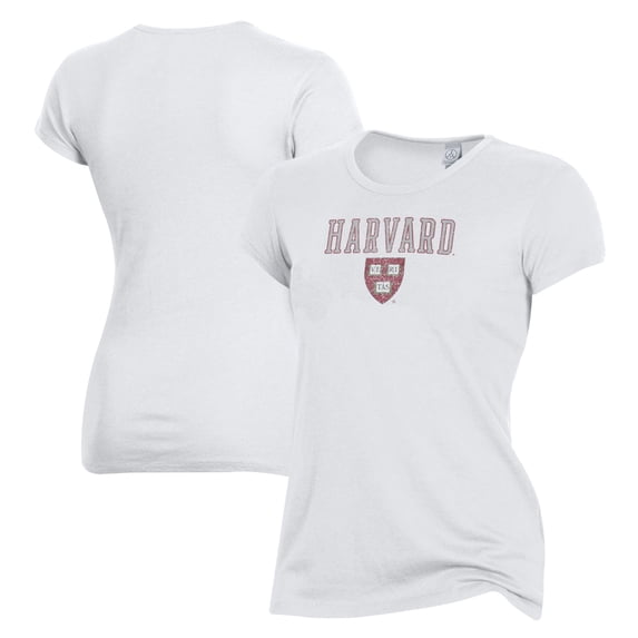 Women's Alternative Apparel White Harvard Crimson The Keepsake T-Shirt