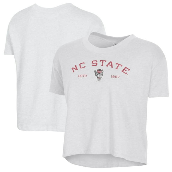 Women's Alternative Apparel White NC State Wolfpack Retro Jersey Headliner Cropped T-Shirt